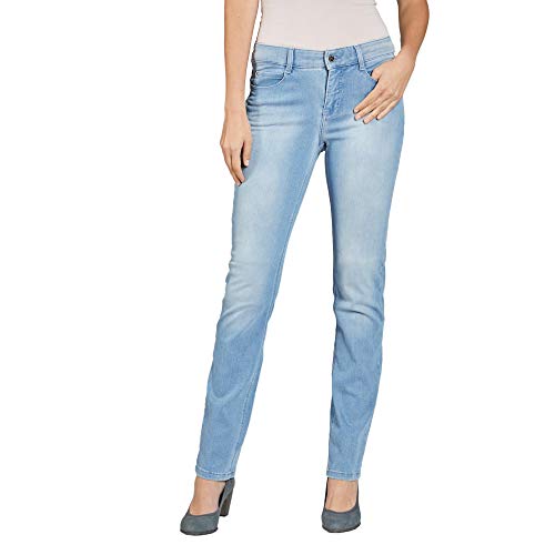 MCA Damen Dream Straight Jeans, per Pack Blau (Basic Bleached Blue D491), W34/L32 (Herstellergröße: 34/32) von MAC Jeans