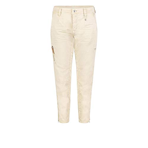 MAC Jeans Damen Rich Cargo Straight Jeans, Beige (Smooth Beige 214v), W32/L28 von MAC Jeans