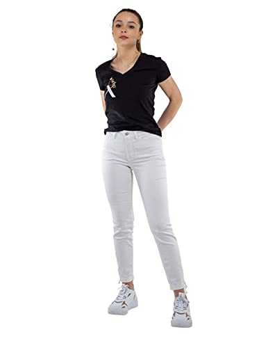 MAC JEANS Damen Dream Summer Straight Jeans, Weiß (White Denim D010), 44 / L27 (Herstellergröße: 44/27) von MAC Jeans