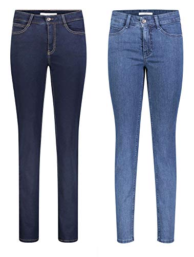 MAC Angela 2er Pack Damen Jeans in Verschiedene Farbvarianten Damen Hose, Größe:W34/L32, Farbe:D801+D845 von MAC Jeans