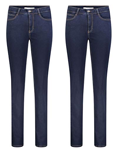 MAC Angela 2er Pack Damen Jeans in Verschiedene Farbvarianten Damen Hose, Größe:W40/L32, Farbe:D801 von MAC Jeans