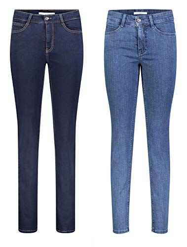 MAC Angela 2er Pack Damen Jeans in Verschiedene Farbvarianten Damen Hose, Größe:W42/L34, Farbe:D801+D845 von MAC Jeans