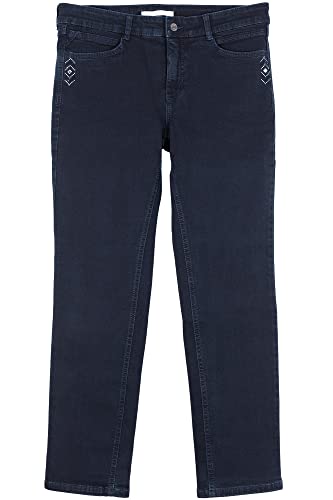 MAC Angela Glamour Stretchjeans Slim Fit Straight Leg Damen Denim, Farbe:dunkelblau, Damengrößen:48, Hosenlänge:L30 von MAC Jeans