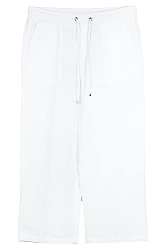 MAC Culotte Casual Leinenhose Caprihose Schlupfhose Sommerhose Damen, Farbe:weiß, Damengrößen:38 von MAC Jeans