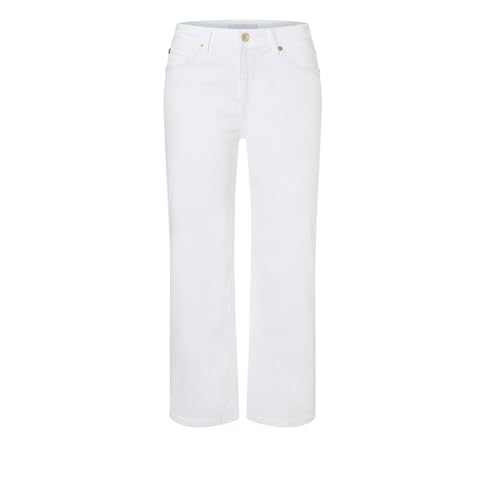 Mac Damen Hose Culotte, gerades Bein, verkürzte Länge Weiss - 36/OL von MAC Jeans