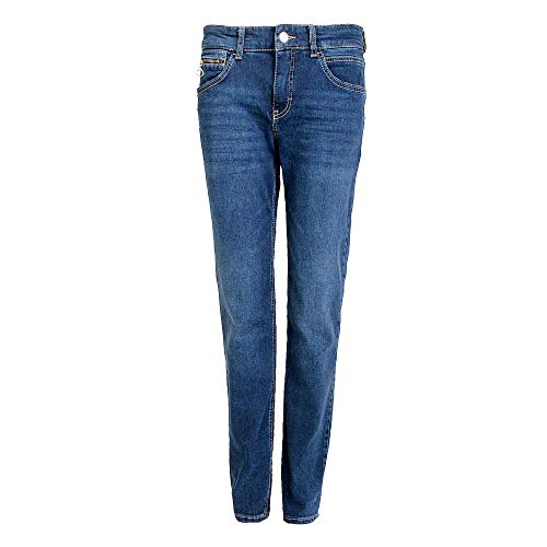 Mac Damen Jeans 0380L 5940 5-Pocketform schmaler Beinverlauf Stretc, Groesse 46/30, blau Denim von MAC Jeans