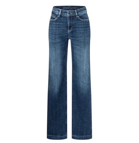 Mac - Damen 5-Pocket Jeans, Dream Wide Authentic (5439-90-0358L), Größe:W34, Länge:L30, Farbe:Cobalt Authentic wash (D574) von MAC Jeans