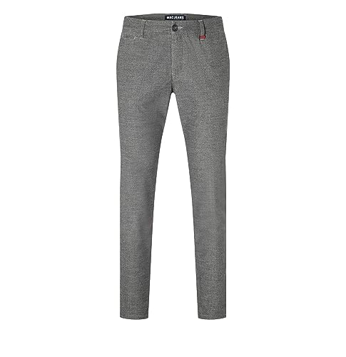 MAC Herren Lennox Chino in Wolloptik Middle Grey Pepita 0634L633201 061P*, Größe:W35/L32, Farbe:061P Middle Grey Pepita von MAC Jeans