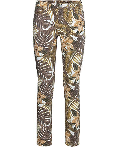 MAC JEANS Damen DREAM CHIC Jeans, Grün (Nut Beige Printed 248b), 36W x 27L (Größe: 36/27) von MAC Jeans