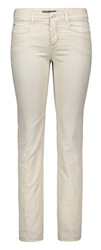 MAC JEANS Damen Straight Jeans ANGELA, Beige (Beige 208V), W46/L32 von MAC Jeans