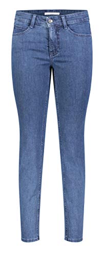 MAC Jeans Damen Angela Slim Jeans, Blau (Mid Blue Basic Washed D690), W46/L32 von MAC Jeans
