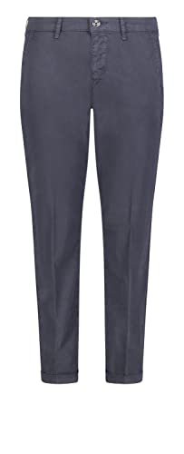 MCA Damen Chino Turn Up Straight Jeans, per Pack Blau (Dark Blue PPT 198R), W40 (Herstellergröße: 40/Ol) von MAC Jeans