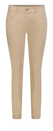 MAC Jeans Damen Slim Velvet Hose, 215 Sand beige, 42/30 von MAC Jeans