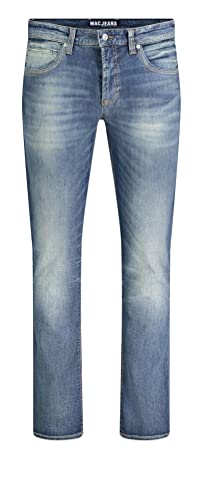 MAC Jeans Herren ARNE Pipe Straight Jeans, Blau (Heavy Authentic Used H663), W32/L36 von MAC Jeans