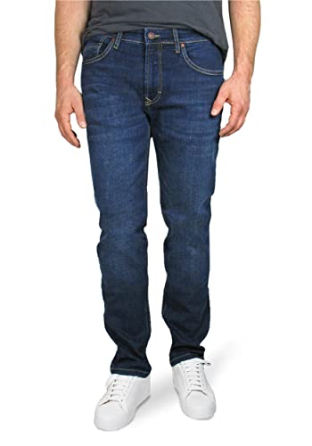 MAC Jeans Herren Arne Pipe Stretch-Denim, Dark Navy Used von MAC Jeans