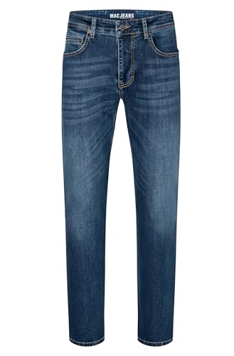 MAC Jeans Herren Arne Straight Jeans, H549 Navy Blue Authentic wash von MAC Jeans