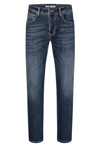 MAC Jeans Herren Arne Straight Jeans, H732 Dark Camel Blue Used von MAC Jeans