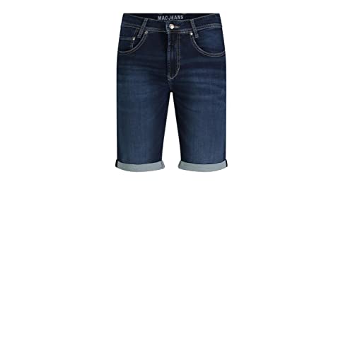 MAC Jeans Herren Jog'n Jeans Light Sweat Denim Bermuda Shorts, H661 Authentic Dark Blue Tinted Used von MAC Jeans
