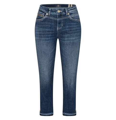 Mac - Damen 5-Pocket Jeans, Rich Slim (5755-90-0389L), Größe:W40, Länge:L26, Farbe:Dark blu net wash (D671) von MAC Jeans