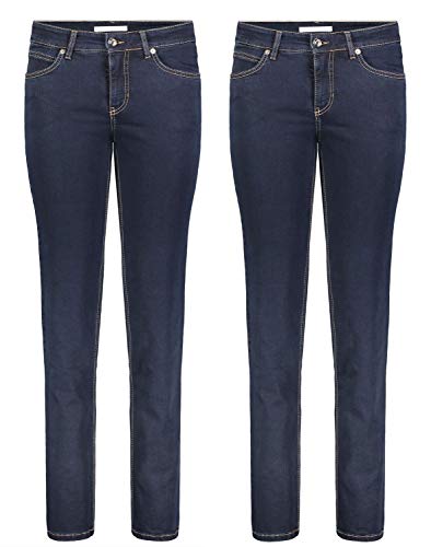 MAC Melanie - 2er Pack Damen Jeans in Verschiedene Farbvarianten, Farbe:D801, Größe:W48/L32 von MAC Jeans