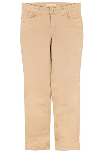 MAC Melanie New Stretchjeans Straight Leg Jeans Damen Feminine Fit, Farbe:Camel, Damengrößen:44, Hosenlänge:L32 von MAC Jeans