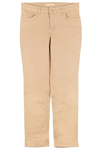 MAC Melanie New Stretchjeans Straight Leg Jeans Damen Feminine Fit, Farbe:Camel, Damengrößen:46, Hosenlänge:L34 von MAC