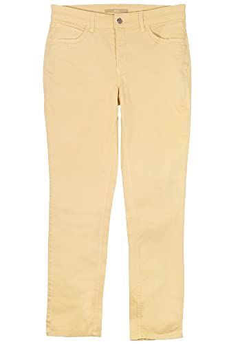 MAC Melanie New Stretchjeans Straight Leg Jeans Damen Feminine Fit, Farbe:gelb, Damengrößen:42, Hosenlänge:L32 von MAC Jeans