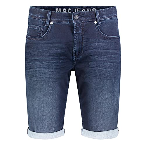 Mac 0994L 0562 00 Herren Jog'n Bermuda 5-Pocket-Form Gürtelschlaufen Knopf Uni, Groesse 31, dunkelblau Denim von MAC Jeans