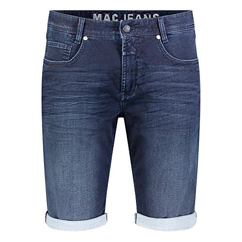 Mac 0994L 0562 00 Herren Jog'n Bermuda 5-Pocket-Form Gürtelschlaufen Knopf Uni, Groesse 34, dunkelblau Denim von MAC Jeans