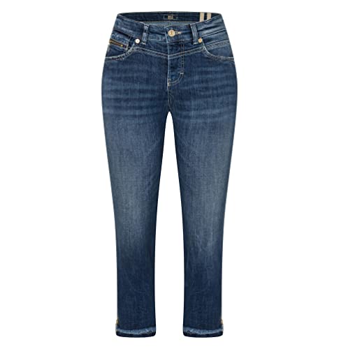 Mac - Damen 5-Pocket Jeans, Rich Slim (5755-90-0389L), Größe:W46, Länge:L26, Farbe:Dark blu net wash (D671) von MAC Jeans