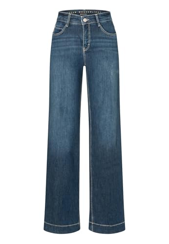 Mac Damen Jeans DREAM WIDE Straight Fit darkblue (83), 44/32 von MAC Jeans