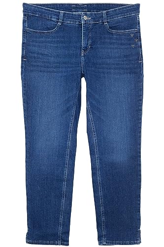 MAC Angela Pipe Stretchjeans Cropped Jeans Hose Damen Slim Fit Denim, Farbe:blau, Damengrößen:40, Hosenlänge:L26 von MAC