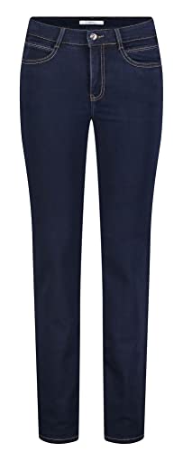 MAC JEANS Damen Angela_0380L Straight Jeans, Blau (Dark D801), W34/30L von MAC Jeans