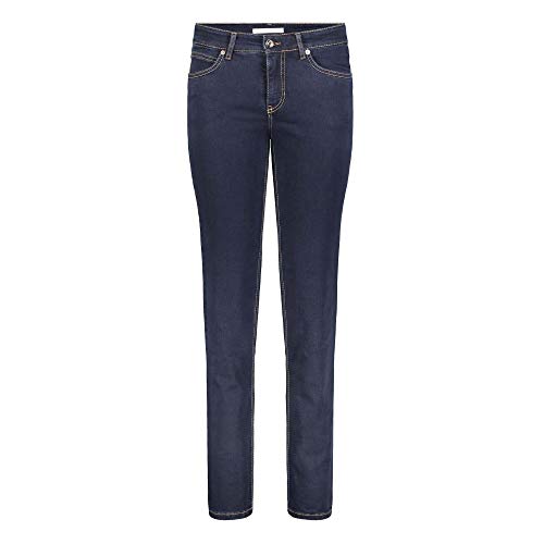 MAC Damen Straight Leg Jeanshose Melanie, Blau (Blau Verwaschen/ Dark Rinsewash D801), 44 / L28 von MAC Jeans