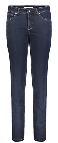 MAC Damen Straight Leg Jeanshose Melanie, Blau (Blau Verwaschen/ Dark Rinsewash D801), 40 / L34 von MAC Jeans