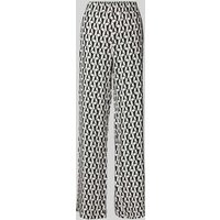 MAC Flared Cut Stoffhose mit elastischem Bund Modell 'CHIARA' in Ecru, Größe 34/32 von MAC
