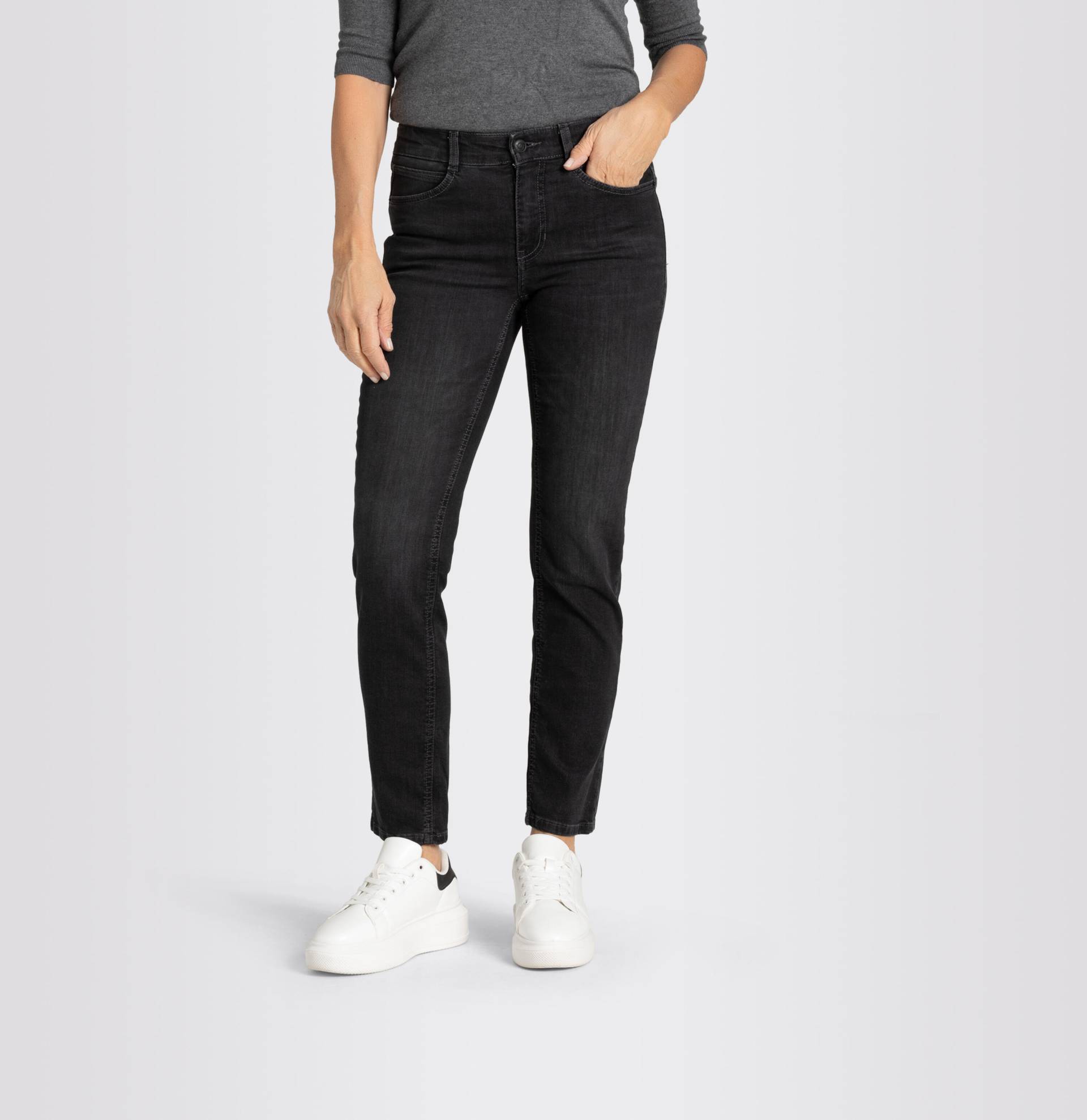 MAC - MAC JEANS - ANGELA, PERFECT Fit Forever Denim schwarz - Gr. - 40/34 von MAC