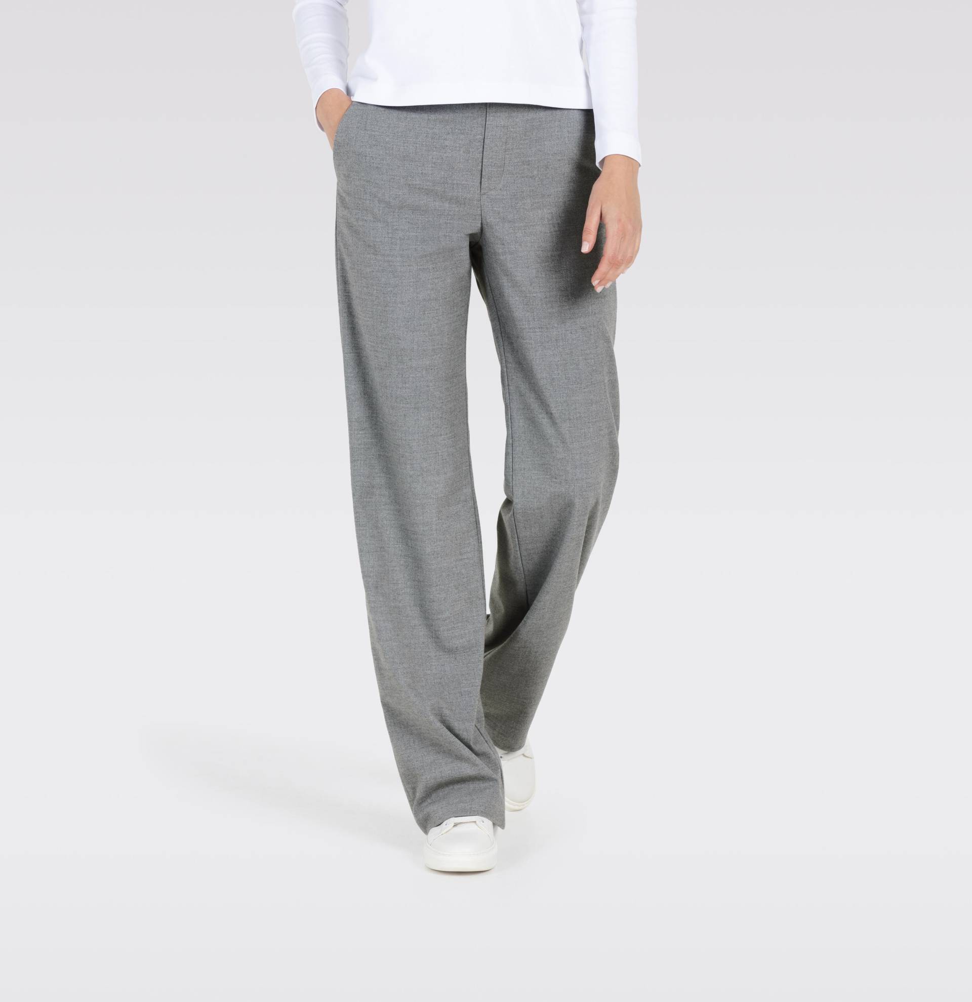 MAC - MAC JEANS - CHIARA, Premium fluid Flanell grau - Gr. - 36/32 von MAC