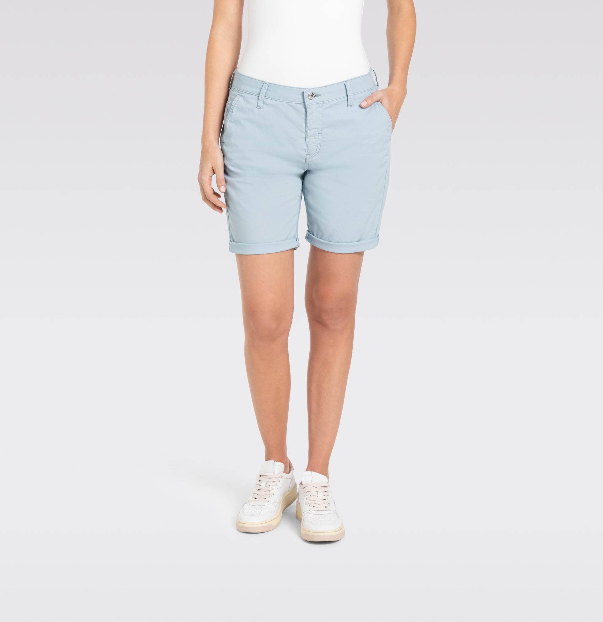 MAC - MAC JEANS - CHINO SHORTS, Fade out gabardine light blau von MAC