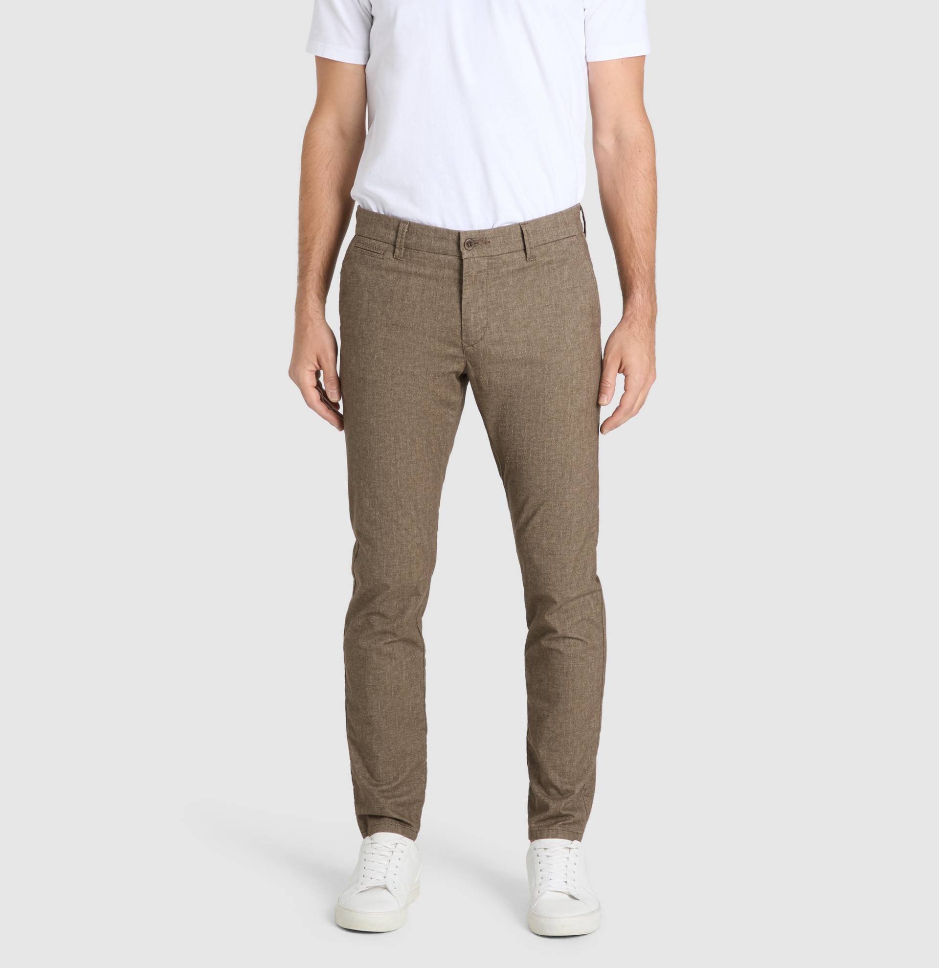 MAC - MAC JEANS - Lennox, Light Printed Flannel beige - Gr. - 30/30 von MAC