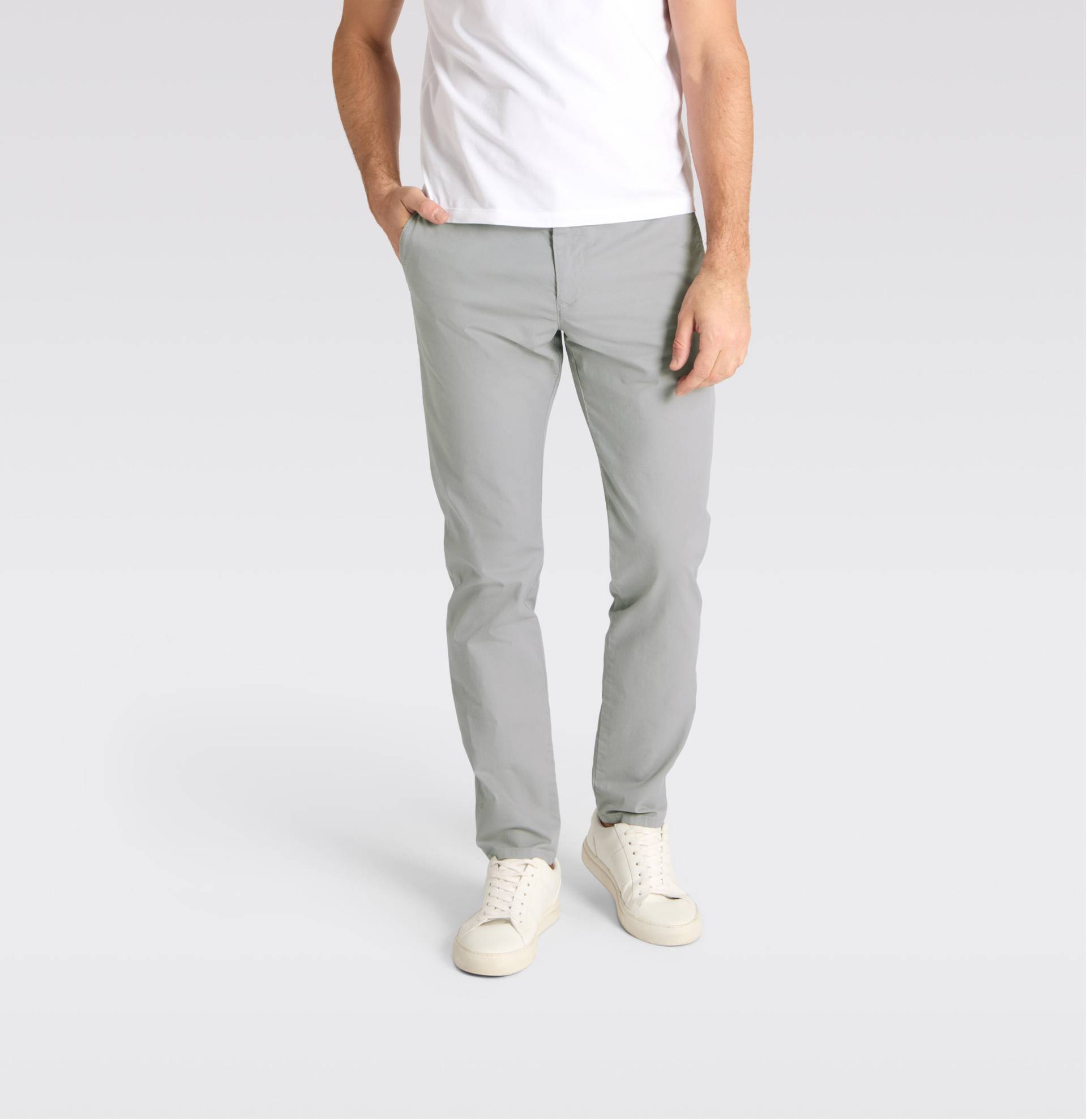 MAC - MAC JEANS - Lennox, Printed Canvas grau - Gr. - 36/34 von MAC