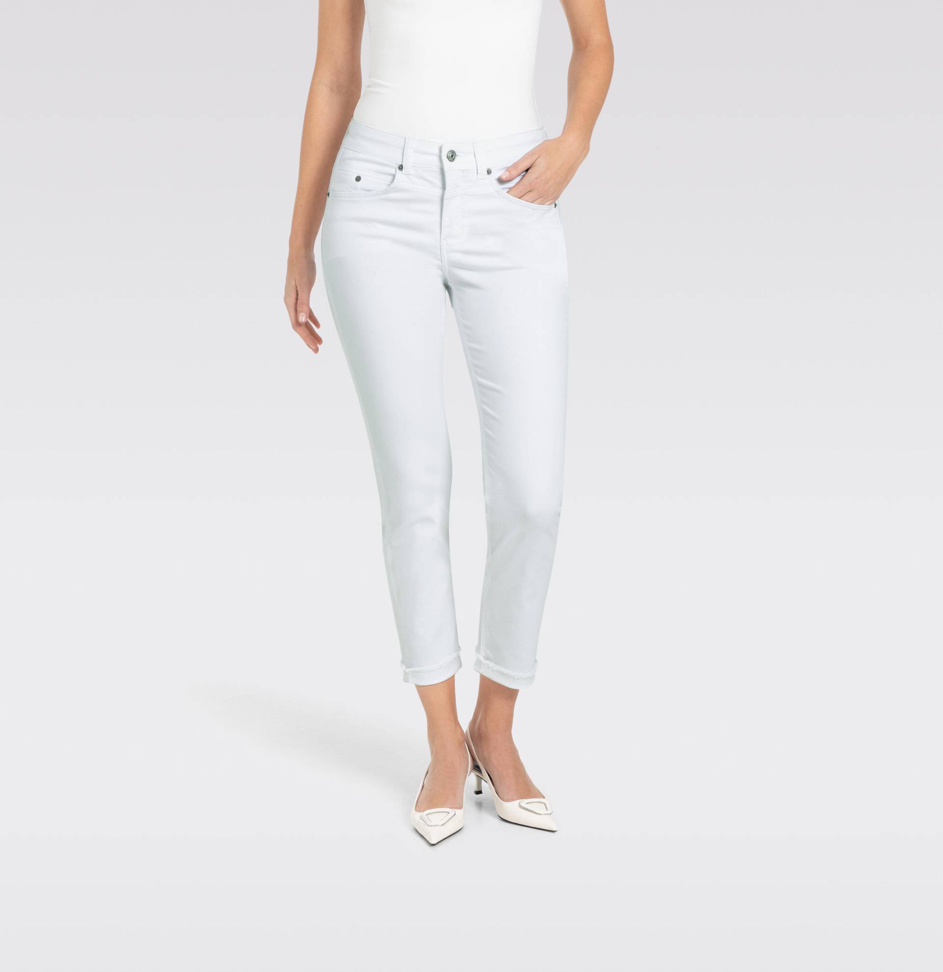 MAC - MAC JEANS - RICH SLIM, Light weight denim weiß - Gr. - 42/OL von MAC