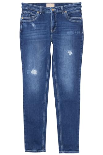 MAC Melanie Feminine Fit Slim Leg Stretchjeans Sylvie Meis Damen Denim, Farbe:Jeansblau, Damengrößen:48, Hosenlänge:L32 von MAC