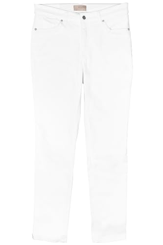 MAC Melanie Feminine Fit Slim Leg Stretchjeans Sylvie Meis Damen Denim, Farbe:weiß, Damengrößen:40, Hosenlänge:L30 von MAC