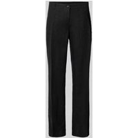 MAC Regular Fit Leinenhose mit Gürtelschlaufen Modell 'NORA' in Black, Größe 38/32 von MAC