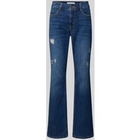 MAC Straight Leg Jeans im Destroyed-Look Modell 'Laura' in Blau, Größe 44/32 von MAC