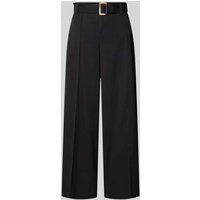 MAC Wide Leg Stoffhose mit fixierten Bügelfalten Modell 'CARLETTA' in Black, Größe 36 von MAC