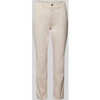 MAC Slim Fit Jeans in unifarbenem Design Modell 'MELANIE' in Sand, Größe 34/27 von MAC