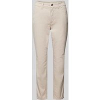MAC Slim Fit Jeans in unifarbenem Design Modell 'MELANIE' in Sand, Größe 38/27 von MAC