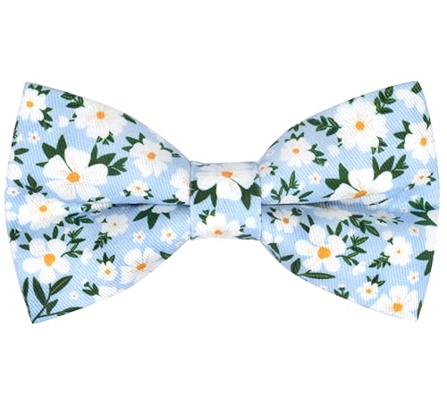 MACBANA Vorgebundene Fliege für Herren, buntes lustiges Muster, Blumenmuster, verstellbare Fliege, F Hellblau Weiß Floral 03, Einheitsgröße MACBANA Vorgebundene Fliege für Herren, buntes lustiges Muster, Blumenmuster, verstellbare Fliege, F Hellblau Weiß Floral 03, Einheitsgröße von MACBANA